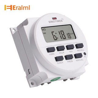 2V / 24V / 110V / 220V AC / DC Digital LCD Power Timer Switch Programmable Relay Control Timer white