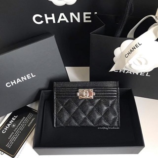 New! Chanel card holder caviar