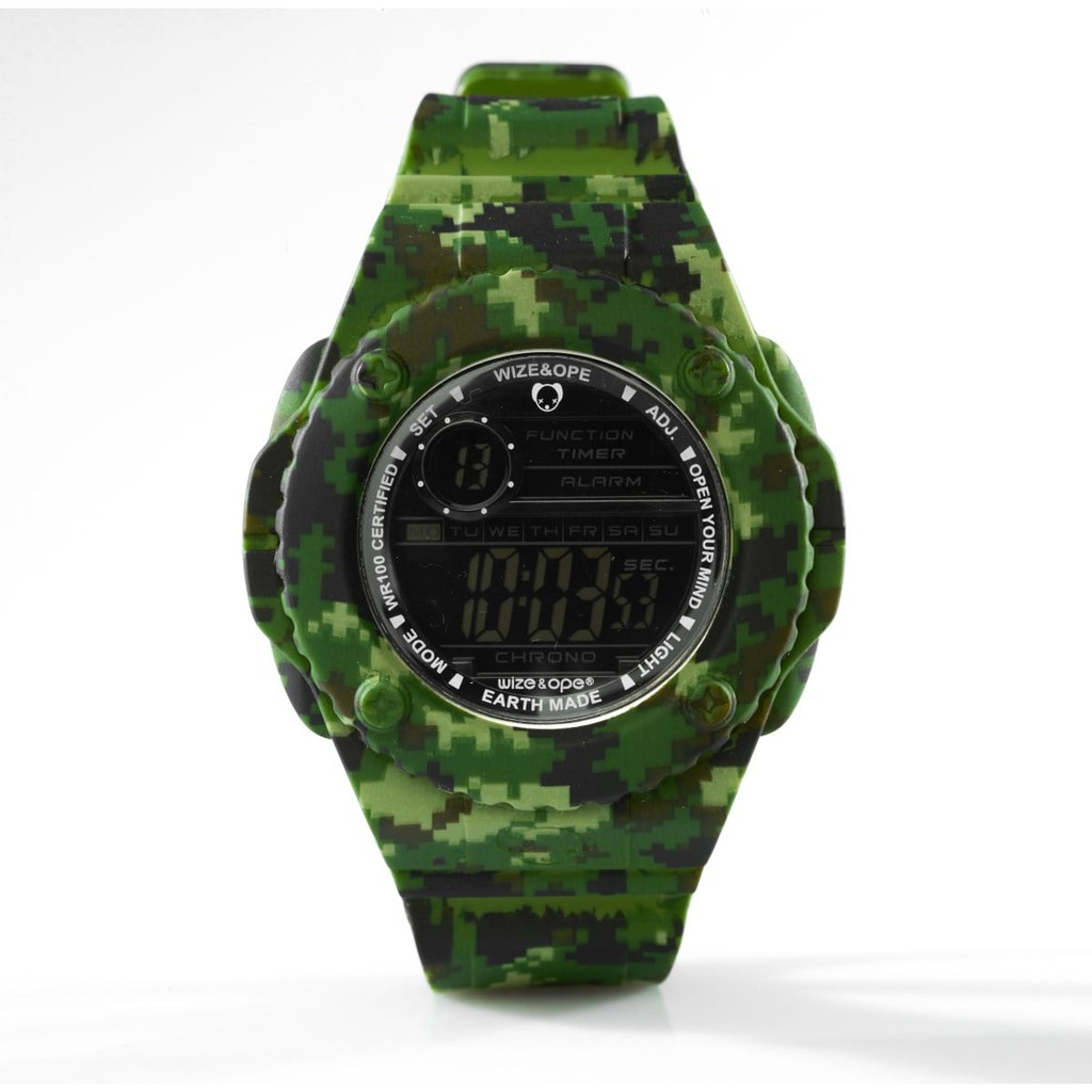 นาฬิกา wize & ope Gummy Camo ของแท้ จาก Raris สีเขียว ลายทหาร ลดราคา ...
