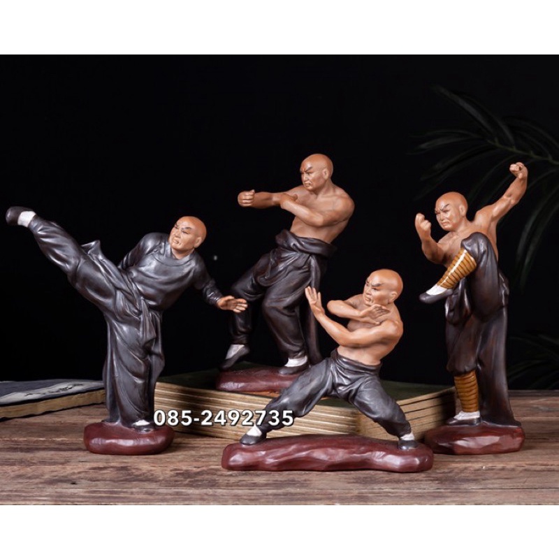 การต่อสู้จีน-kung-fu-ของแท้-วัดเส้าหลิน-foshan-shiwan-บอนไซตุ๊กตากระถางดอกไม้ตัวเลขการตกแต่ง