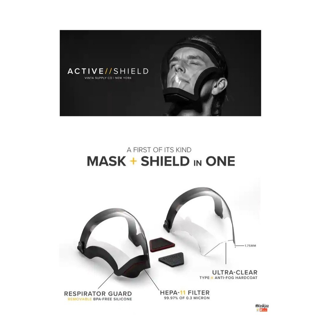 Active Shield ป้องกันน้ำลาย ลดการติดเชื้อ | Shopee Thailand