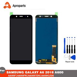 จอแอลซีดีสำหรับ SAMSUNG Galaxy A6 2018 A600 SM-A600F A600FN จอแสดงผล LCD และหน้าจอสัมผัส Digitizer สมัชชา