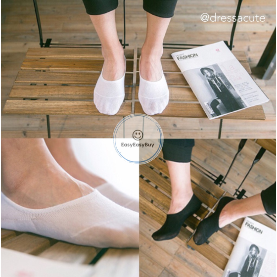 ภาพหน้าปกสินค้าเว้าข้อ สไตล์ญี่ปุ่น  ถุงเท้าข้อเว้ามียางกันหลุดที่ส้นเท้าด้านใน เดินไม่หลุด สินค้าดีมีคุณภาพ  ez99