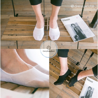 เว้าข้อ สไตล์ญี่ปุ่น 🍊 ถุงเท้าข้อเว้ามียางกันหลุดที่ส้นเท้าด้านใน เดินไม่หลุด สินค้าดีมีคุณภาพ   ez99