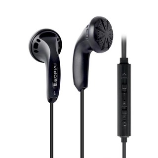 Vido In Ear Earbuds Flat Head Bass Sound Earphone Black Vido