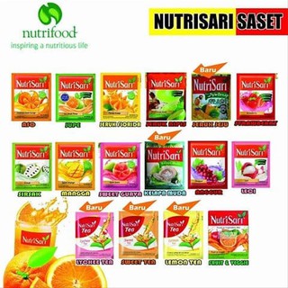 ผงเครื่องดื่มผลไม้ มีหลายรสชาติ Nutrisari 1 แพ็ค [ 10 ซอง]