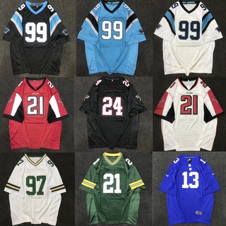 เสื้อกีฬาเบสบอล ปักลายตัวอักษร Nfl American Football Jersey Rugby สไตล์ฮิปฮอป ฮาราจูกุ แฟชั่นเรโทร