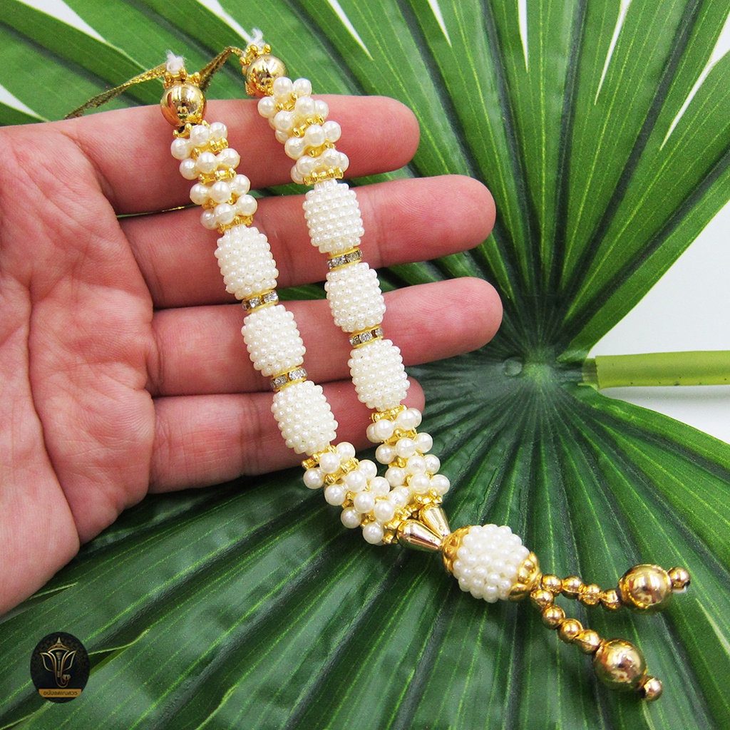 ananta-ganesh-พวงมาลัย-handmade-ล้ำค่า-มุก-ลูกปัดทอง-อินเดียแท้-ขนาด-5-พระพิฆเนศ-พระแม่ลักษมี-พระแม่อุมา-ma07-map