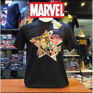 เสื้อยืดMarvel_ลิขสิทธิ์แท้ลายWinterSoldierสีดำ(Mvx-185)