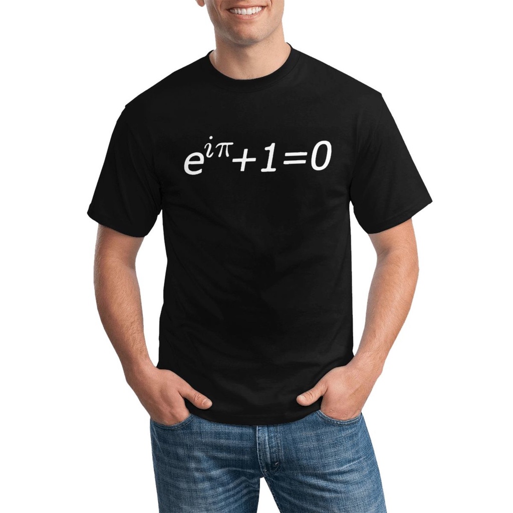 เสื้อยืดโอเวอร์ไซส์เสื้อยืดคอกลม-พิมพ์ลายสมการคณิตศาสตร์-ฟิสิกส์-eulers-identity-สําหรับผู้ชายs-3xl