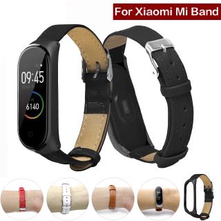 สายคล้องนาฬิกาข้อมือสายหนังสำหรับ Mi Band 4 / 3