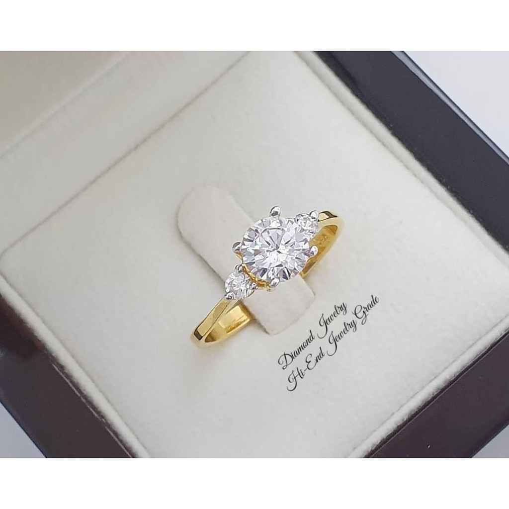 diamond-ring-แหวนเพชร-cz-แท้-ดีไซน์สวยหรู-ขนาดกำลังสวย-เพชรขาวใสมากๆๆๆ-เล่นไฟดีเว่อร์ๆ
