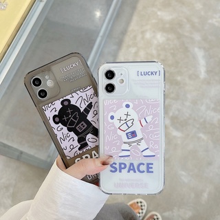 เคสป้องกันโทรศัพท์มือถือ ลายการ์ตูนหมี สําหรับ iPhone 13mini 11 12pro 678plus xsmax xr