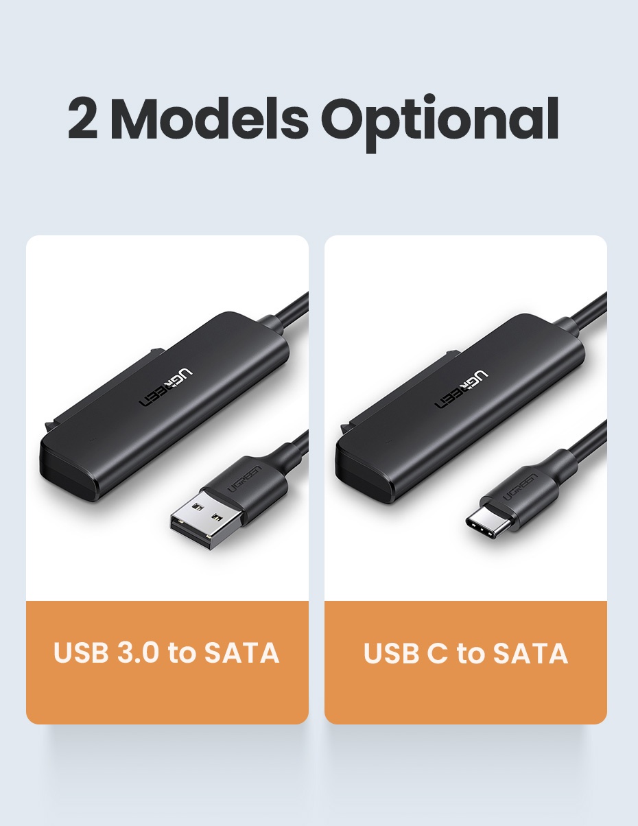 ภาพประกอบของ UGREEN SATA USB อะแดปเตอร์แปลง USB 3.0 USB C เป็น SATA สําหรับ hdd/ssd 2.5 นิ้ว external ฮาร์ดไดรฟ์ 5 gbps