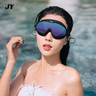 ภาพหน้าปกสินค้าแว่นตาว่ายน้ำสำหรับผู้ใหญ่ กันน้ำกันฝ้า HD swimming goggles แว่นตาว่ายน้ำแฟชั่นกรอบใหญ่ แว่นตาว่ายน้ำพร้อมที่อุดหู ที่เกี่ยวข้อง