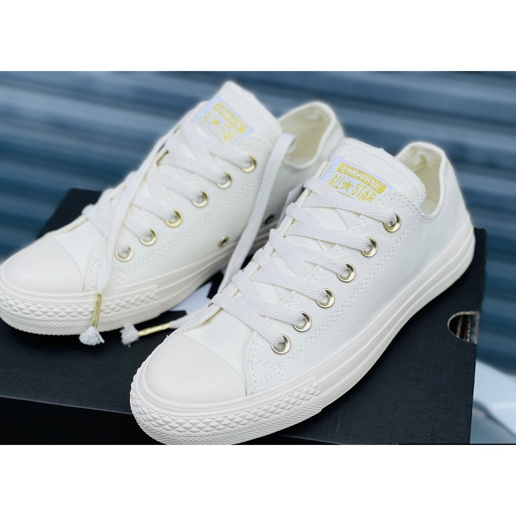 สินค้าราคาพิเศษ-converse-รองเท้าผ้าใบหุ้มส้นสำหรับผู้หญิง-collection-ใหม่-chuck-taylor-ox-egret-gold-white