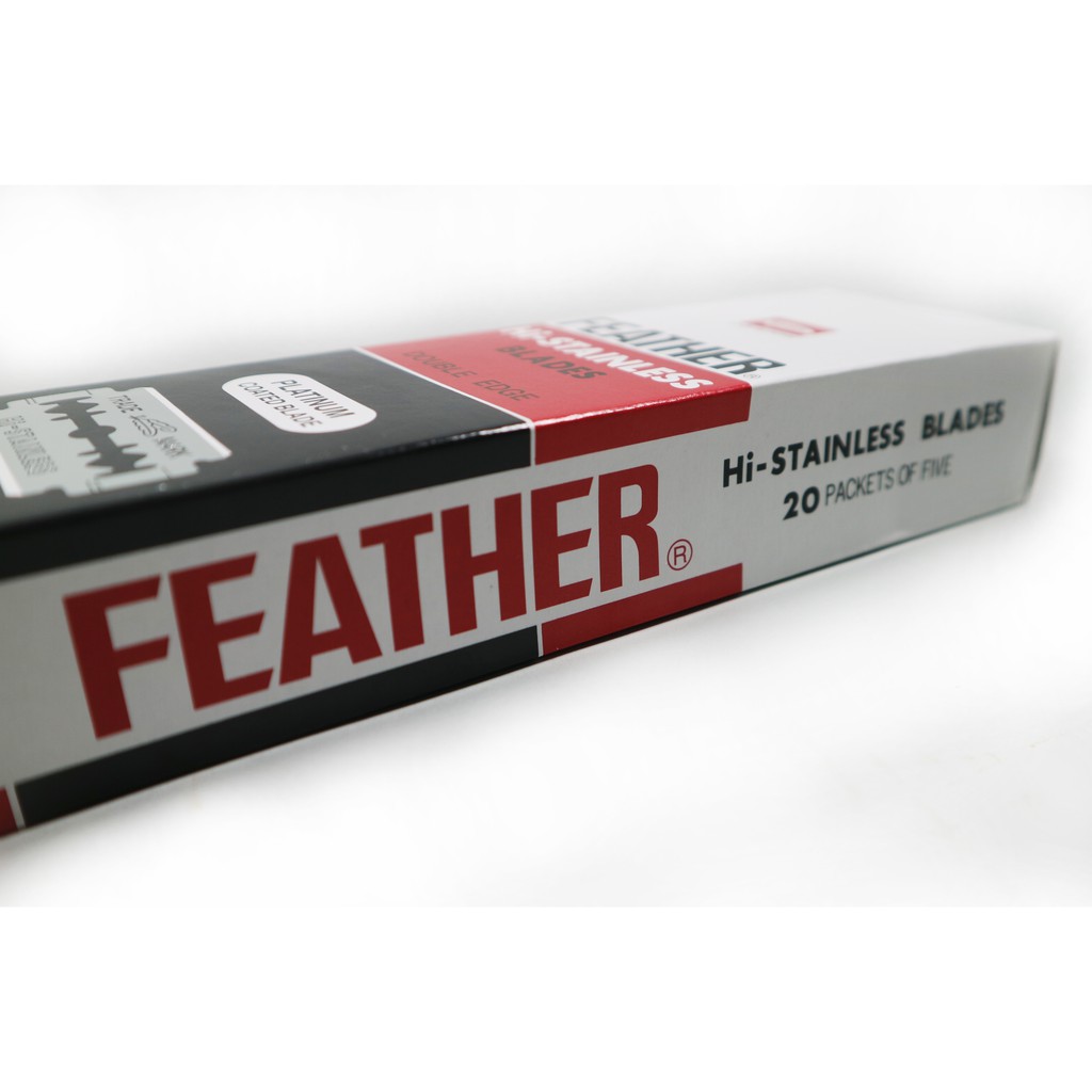 feather-hi-stainless-blades-กล่องแดง