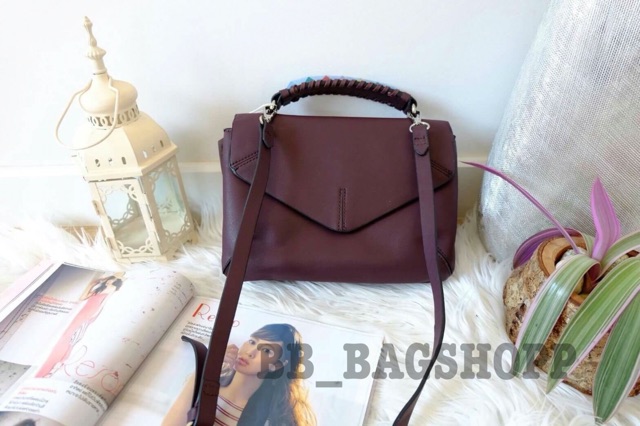 กระเป๋า-zara-strap-detail-city-bag-brown