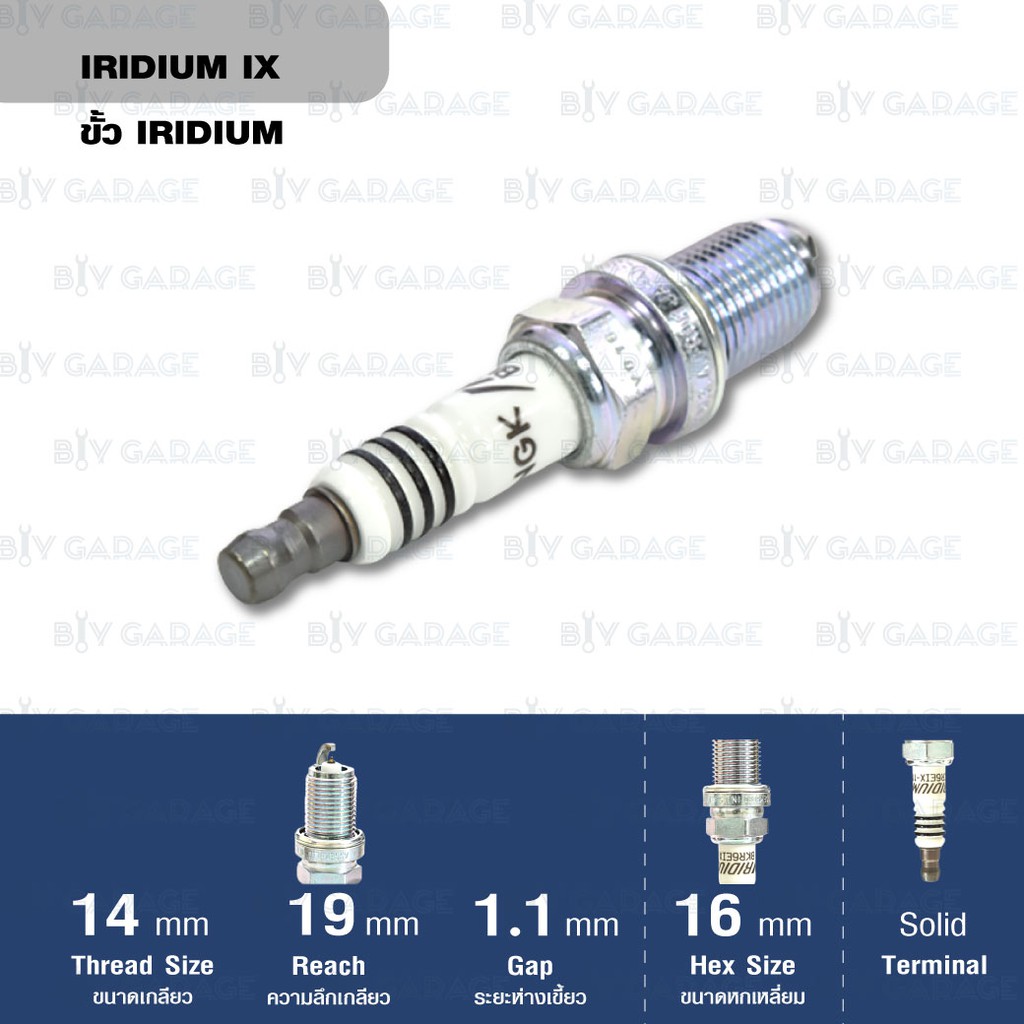 ngk-หัวเทียนขั้ว-iridium-bkr6eix-11-6-หัว-ใช้สำหรับรถยนต์-mitsubishi-galant-ultima-v6-93-96