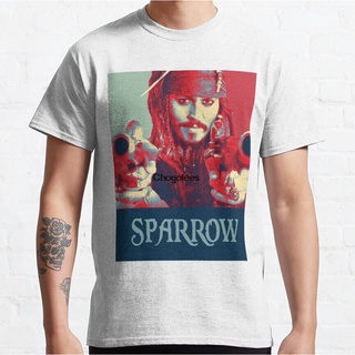 เสื้อยืดโอเวอร์ไซส์ใหม่ เสื้อยืด ผ้าฝ้าย 100% พิมพ์ลาย Sparrow Ianeab81Fcikfp33 ไซซ์ XS-3XL สําหรับผู้ชาย วันหยุดS-3XL