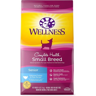 อาหารสุนัข Wellness Complete Health สูตร Small Breed Senior Deboned Turkey &amp; Peas ขนาด 1.8 kg