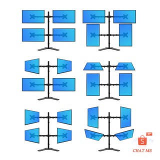 ขาตั้งจอคอม ขายึดจอคอมพิวเตอร์ ขาแขวนทีวี ขาแขวนจอคอม ปรับได้หลายทิศทาง ขาตั้งเดสก์ทอป 4 จอ รุ่น 13-32นิ้ว