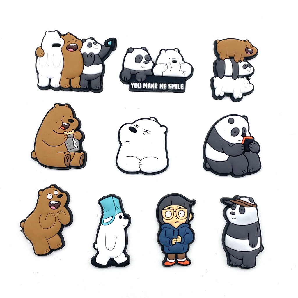 jibbitz-crocs-ใหม่-การ์ตูน-three-bare-bears-diy-shoe-charms-ลายการ์ตูนอนิเมะ-pvc-รองเท้าแตะ-accessories-เด็กผู้ชาย-เด็กหญิง-เด็ก-ของขวัญคริสต์มาสสำหรับเด็ก