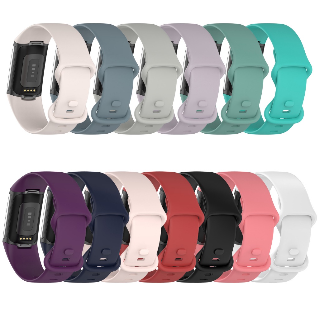 ภาพหน้าปกสินค้าสายนาฬิกาข้อมือซิลิโคนอัจฉริยะสําหรับ Fitbit Charge 5 Smart Watch Charge5