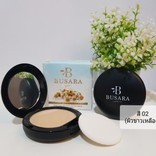 แป้งพัฟคุมมัน กันน้ำ #เบอ02 รุ่น Busara Perfect Touch Oil control and Anti ageing Powder Foundation