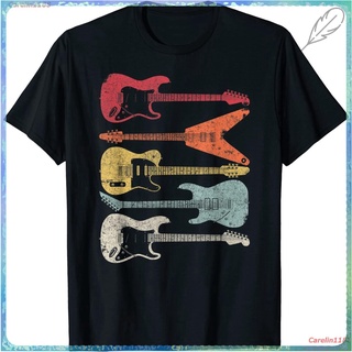 Guitar Shirt. Retro Style, Gift For Guitarist T-Shirt เสื้อยืด ดพิมพ์ลาย เสื้อยืดผ้าฝ้าย คอกลม cotton แฟชั่น sale Unisex