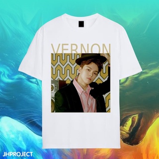 เสื้อยืดเท่ Kaos Vernon Zeventien Kpopstreetwear Mannen T Shirt Vrouwen