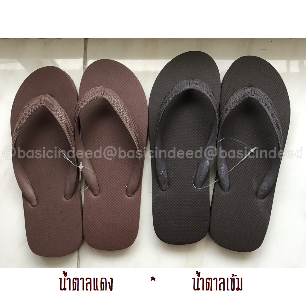 basic-indeed-รองเท้าแตะแบบหนีบ-สีน้ำตาลเข้ม-รองเท้าแตะสีน้ำตาล