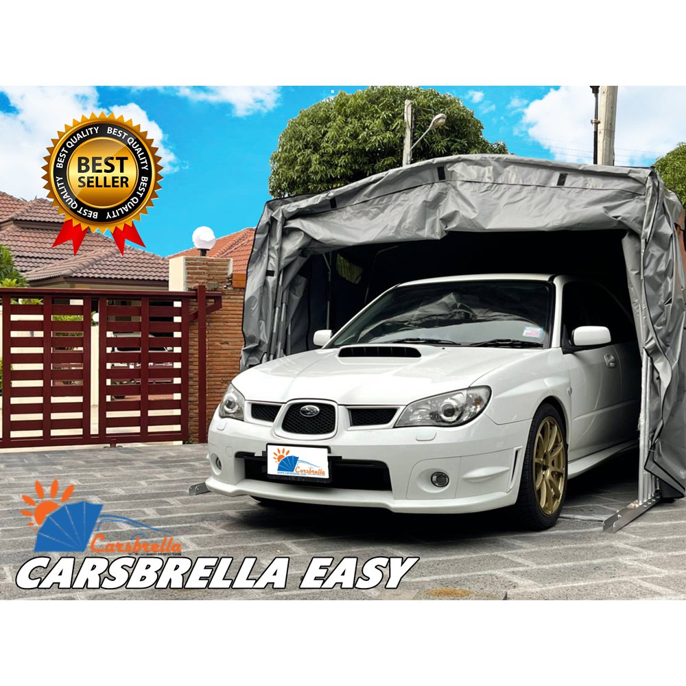 เต็นท์พับได้-เต็นท์จอดรถสำเร็จรูป-carsbrella-รุ่น-easy-สำหรับรถยนต์ที่มีขนาดเล็ก-aluminium-frame