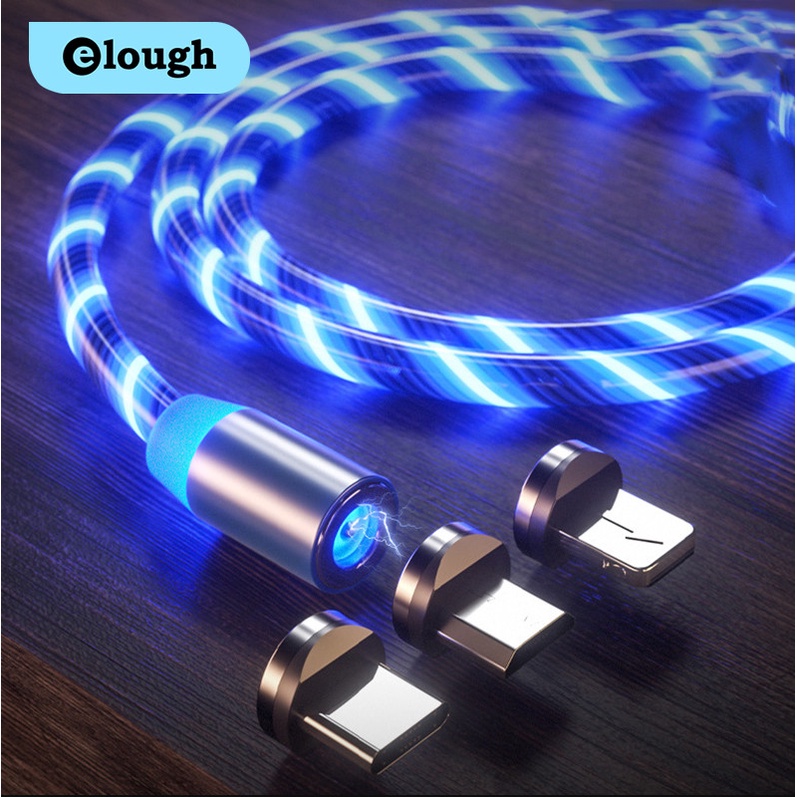 elough-สายชาร์จแม่เหล็ก-เรืองแสง-micro-usb-type-c-led