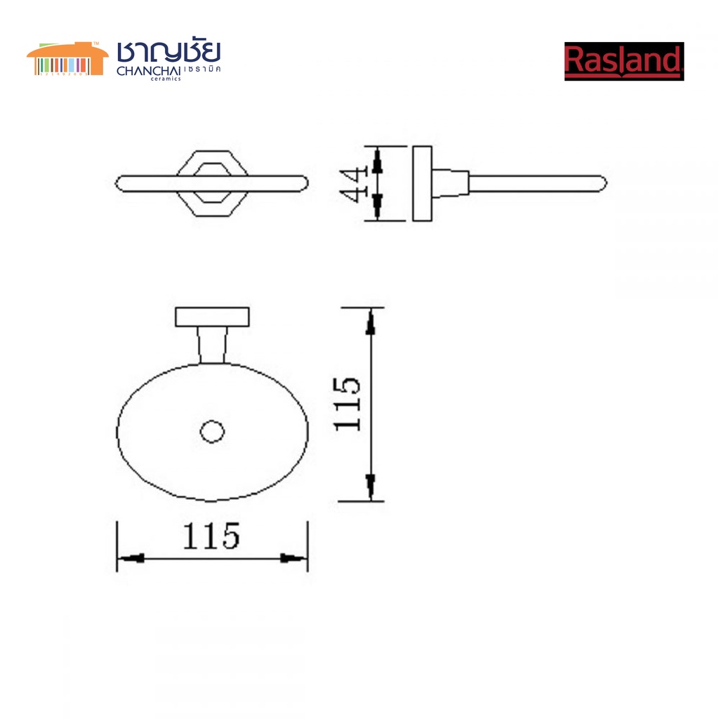 พร้อมส่ง-rasland-รุ่น-ra-82611-จานวางสบู่-วัสดุทองเหลืองแท้ชุบโคมเมี่ยม