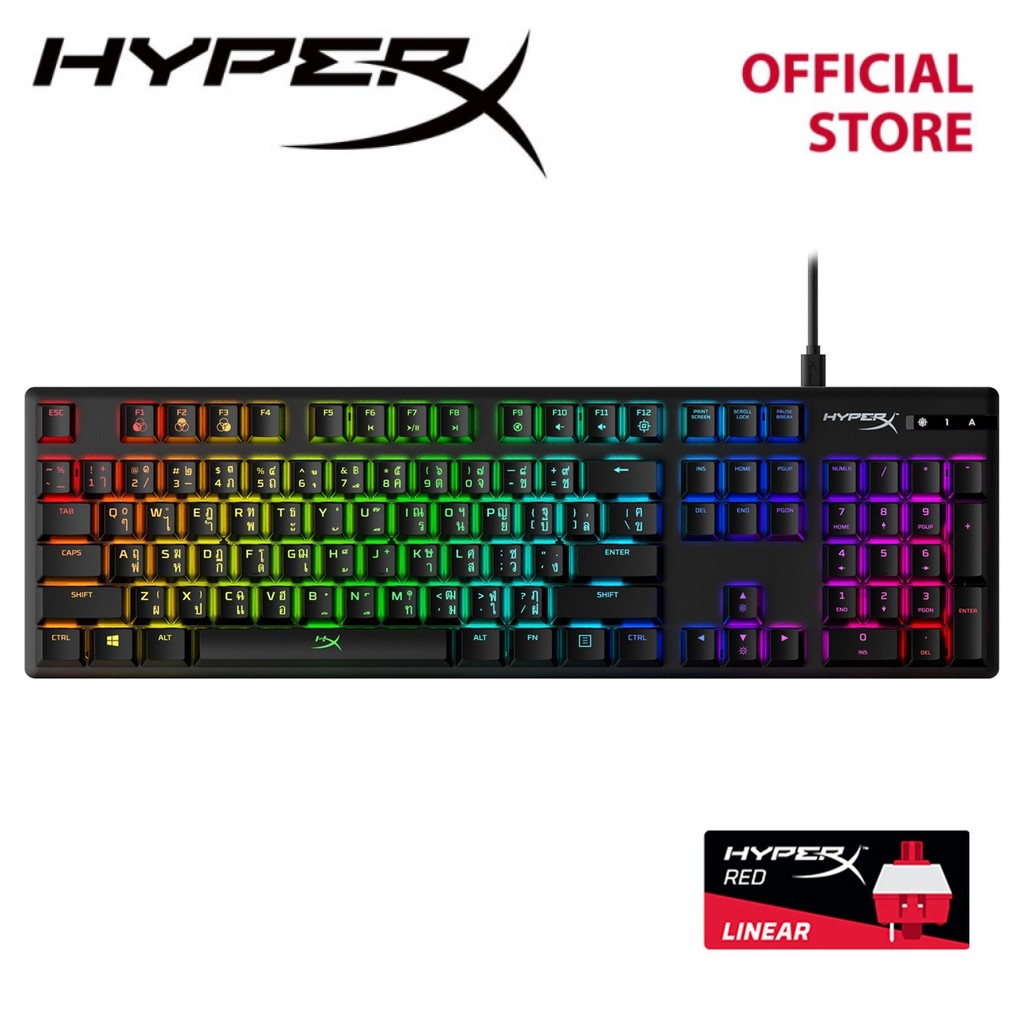ภาพหน้าปกสินค้าHyperX Alloy Origins Gaming Keyboard - Red Switch สกรีนไทย/Eng (HX-KB6RDX-TH)