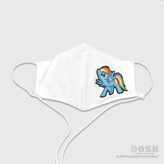 DOSH KIDS:FACE MASK หน้ากากผ้าเด็กผู้หญิง คล้องคอ โครงปรับจมูก MY LITTLE PONY รุ่นFPGM1005-WH