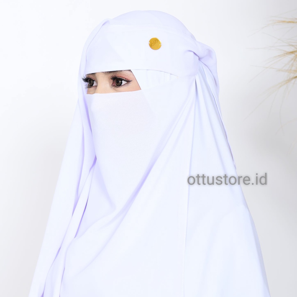 ภาพหน้าปกสินค้าOttu Moslem -   ผ้าคลุมหน้า Niqab Yemeni ไม่มีรอยเย็บใต้ตา (เฉพาะ Pashmina ที่ไม่มี KHIMAR) จากร้าน ottu65.th บน Shopee