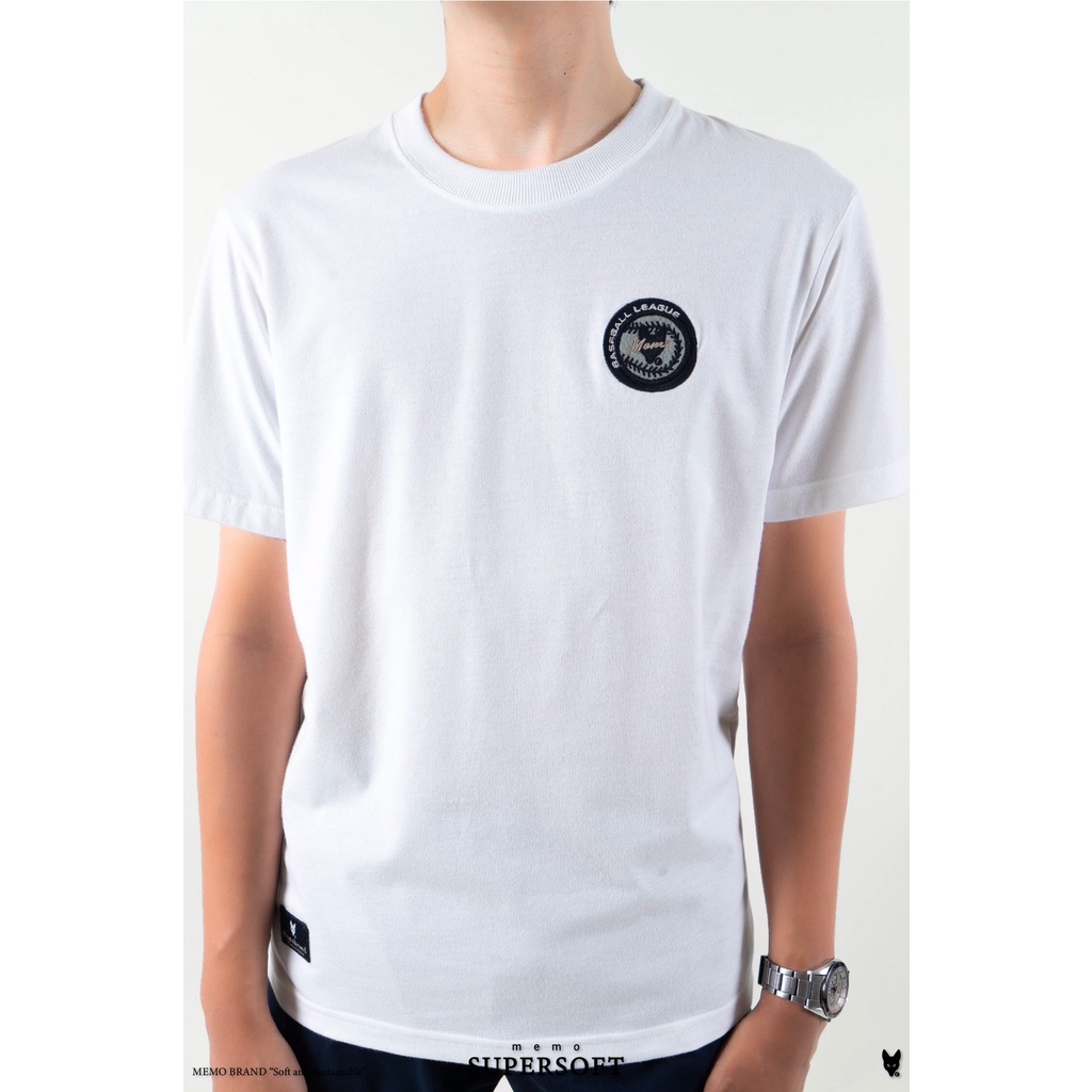 memo-ลดทันที-25-ใส่โค้ด-9memolm-รุ่น-baseball-league-ผู้ชาย-memo-supersoft-guys-งานปักเล็ก