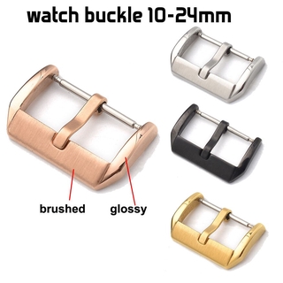 Stainless Steel Watchband Buckle for Watch Strap Clasp Glossy Brushed Replacement Repair Parts 10 12 14 16mm 18mm 20mm 22mm