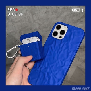 เคสหูฟังบลูทูธไร้สาย ซิลิโคนนิ่ม ฟอยล์ดีบุก สีฟ้า แฟชั่น สําหรับ AirPods 2 1 3 pro AirPods2