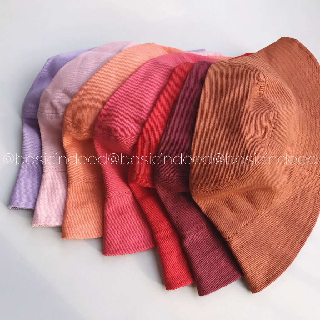 basic-indeed-bucket-hat-57-cm-หมวกบักเก็ต-รุ่นมีสาย-ขนาด-57-ซม-ผู้ใหญ่-หมวกปีกรอบ-มีเชือกสีพื้น