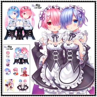 สติกเกอร์แทททู กันน้ำ ลาย อะนิเมะ Re:Zero