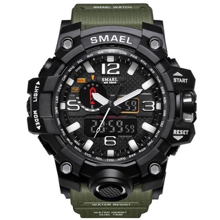 SMAEL Sport Watch Men Waterproof S Shock Dual Time Wristwatch mens watches top brand luxury 1545 Watch LED Mens Wristwa