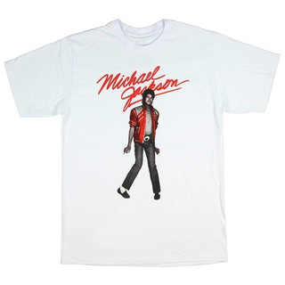 เสื้อยืดสีขาวเสื้อยืดพิมพ์ลาย Michael Jackson สำหรับผู้ชายS-4XL