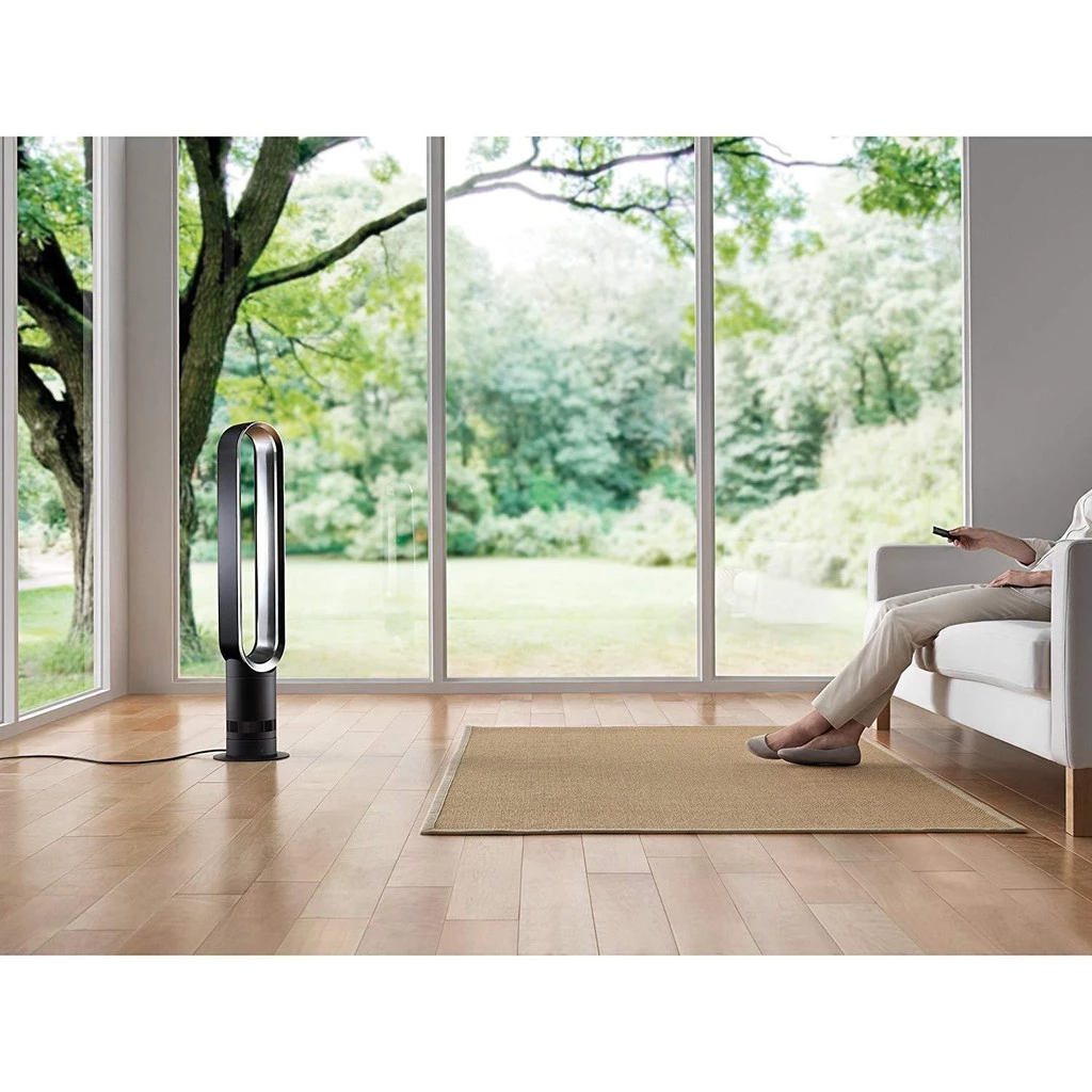 Dyson รุ่น AM07 พัดลมทาวเวอร์ไร้ใบพัด สีขาว/เงิน (White/Silver) เทคโนโลยี Air Multiplier สร้างกระแสลมทรงพลังและนุ่มนวล