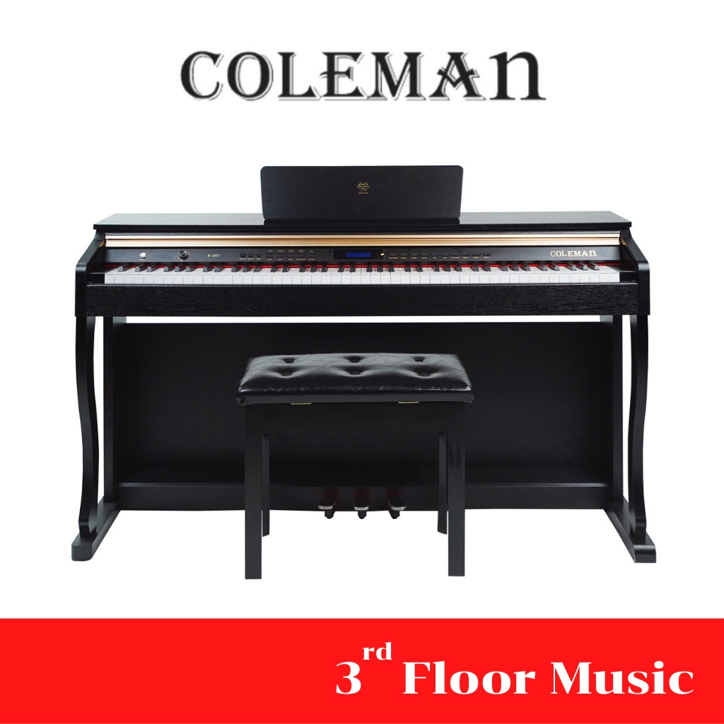 ลด-500-ส่งฟรี-มีประกัน-coleman-f401bt-เปียโนไฟฟ้า-f401-จัดส่งด่วน-แถมฟรีเก้าอี้-digital-pianos-รับประกัน-1-ปี