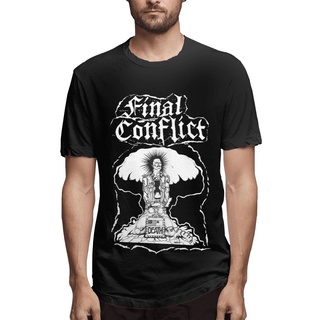 เสื้อยืดพิมพ์ลายแฟชั่น พร้อมส่ง เสื้อท็อป ลาย Final Conflict Death Death สไตล์วินเทจ ขนาดใหญ่ ของขวัญวันพ่อ สําหรับผู้ชา