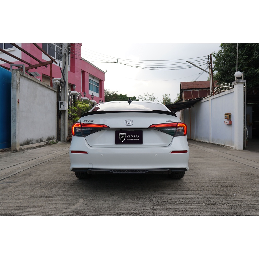 ดิฟฟิวเซอร์-สเกิร์ตหลัง-ดำเงา-diffuser-civic-fe-2021