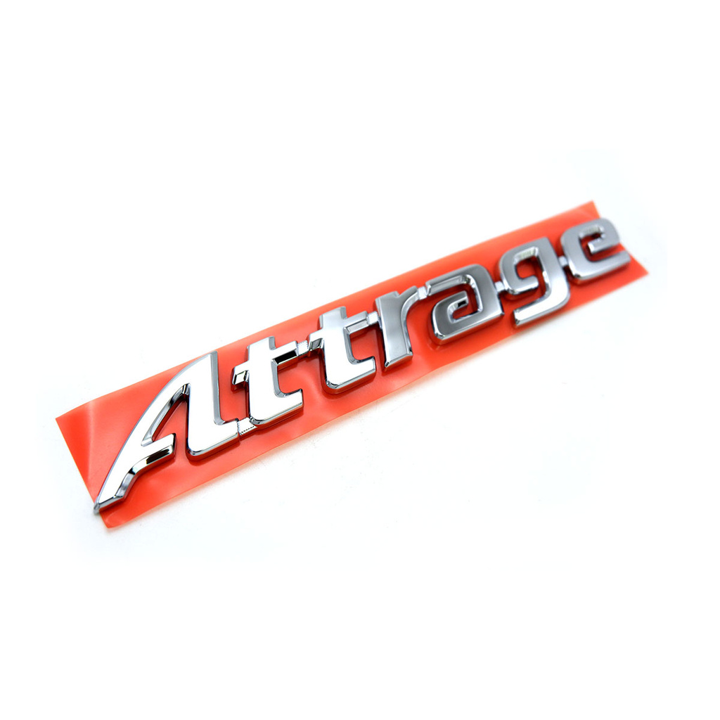 โลโก้-attrage-ติดฝากระโปรงท้าย-สีโครเมียม-แท้-mitsubishi-attrage-sedan-ปี-2012-2019